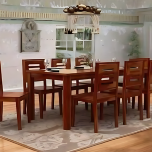 Sheesham Wood 8 Seater Dining Table Set with 8 Chair for Dining Room Solid Wood 8 Seater Dining Set (Finish Color -Honey)