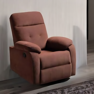Fabric One Seater Manual Recliner In Turkish Brown Colour