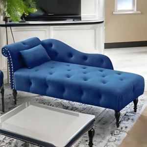 Lounge diwan 2 Seater Sofa for livingroom Bedroom Office Hotel (Blue)
