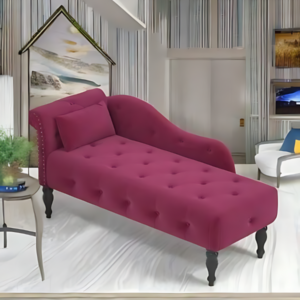 Lounge diwan 2 Seater Sofa for livingroom Bedroom Office Hotel guestroom (Red Wine)