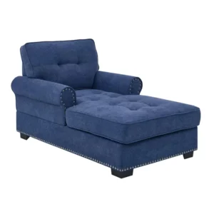 Tufted Two Arms Rolled Design Chaise Lounge