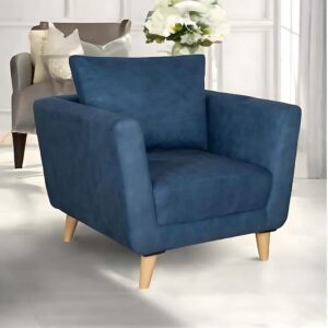 Fabric 1 Seater Sofa In Blue color