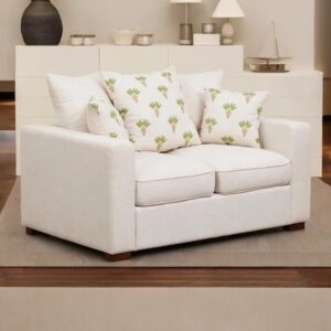 Cane Connection Fabric 2-Seater Sofa - Beige