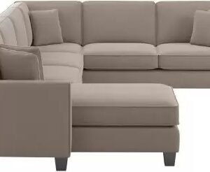 U Shape Fabric Sofa For Living Room - (LHS, Beige Brown) Fabric 7 Seater Sofa Color - Beige Brown