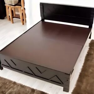 Solid Wood Queen Bed (Finish Color - Walnut3)